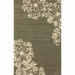 Nuloom Handmade Floral Faux Silk/ Wool Rug (76 X 96) (IvoryStyle ContemporaryPattern FloralTip We recommend the use of a non skid pad to keep the rug in place on smooth surfaces.All rug sizes are approximate. Due to the difference of monitor colors, so