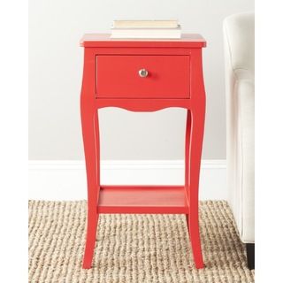 Thelma Hot Red End Table (Hot redMaterials Pine woodDimensions 30 inches high x 16.1 inches wide x 14.2 inches deepThis product will ship to you in 1 box.Furniture arrives fully assembled )