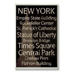 New York Plaque Rect (Black/IvoryShape RectangleDimensions 11 in. W x 16 in. HMaterials Mdf fiberboard )