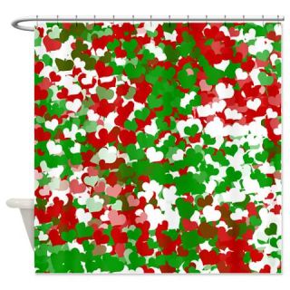  Christmas Hearts Shower Curtain  Use code FREECART at Checkout