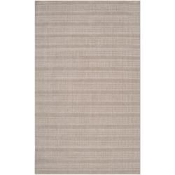 Hand crafted Solid Beige Casual Indus Valley Wool Rug (8 X 11)