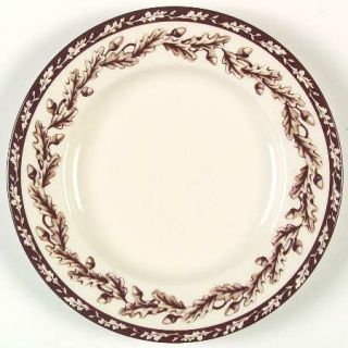 Wedgwood Plymouth (Brown, William Sonoma) Salad Plate, Fine China Dinnerware   B
