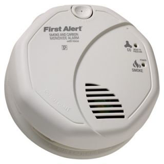 First Alert Talking 2 in 1 Smoke & Carbon Monoxide Alarm   3 Pk., With Voice