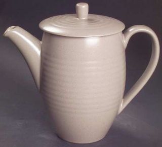 Johnson Brothers Hessian Tea/Coffee Pot & Lid, Fine China Dinnerware   Beige Ban