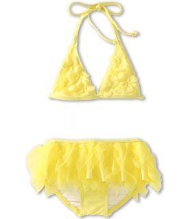 Seafolly Kids Tahiti Sweetie 70s Halter Bikini Girls Swimwear Sets (Yellow)