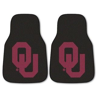 Fanmats Oklahoma 2 piece Carpeted Nylon Car Mats (100 percent nylonDimensions 27 inches high x 18 inches wideType of car Universal)