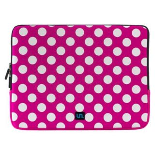 Uncommon Lady Dots 13 Laptop Sleeve   Pink/White (S0015 A)