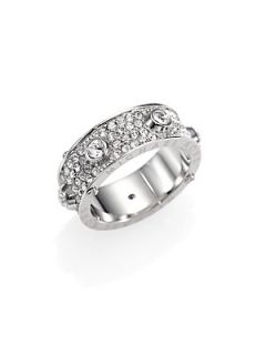 Michael Kors Astor Studded Pave Band Ring/Silvertone   Silver