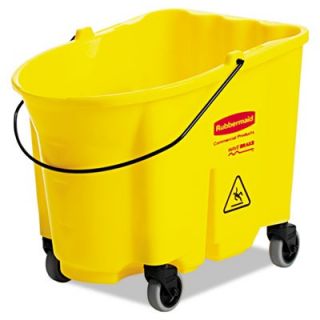 Rubbermaid wave break 35 Quarts bucket with casters,yel