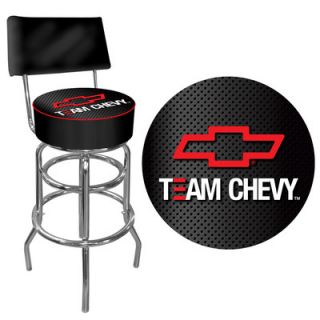 Trademark Global Team Chevy Racing Padded Bar Stool with Back GM1100 TC