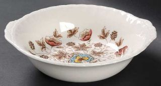 Grindley Old Chelsea Multicolor Cream Bkgd 8 Round Vegetable Bowl, Fine China D