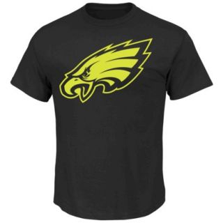 NFL Eagles No Idle Threat II Tee Shirt   Black (S)