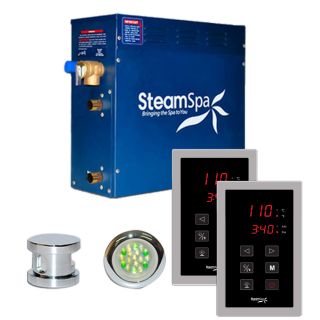 SteamSpa RYT450CH Royal 4.5kw Touch Pad Steam Generator Package in Chrome