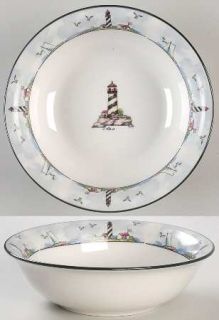 Home Trends Hts21 Soup/Cereal Bowl, Fine China Dinnerware   Lighthouses On Rim &