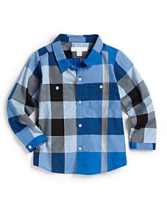 Burberry Toddlers Exploded Check Shirt   Cobalt Blue