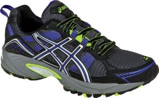 Womens ASICS GEL Venture® 4   Black/Iris/Lime Running Sneakers