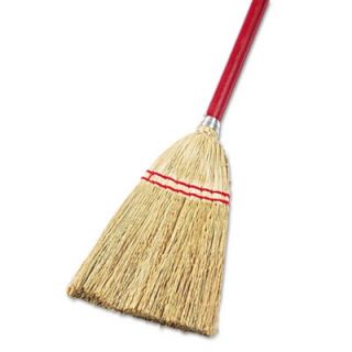 Unisan Lobby/Toy Broom with Corn Fiber Bristles and Red Wood Handle