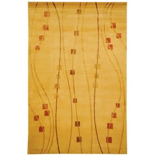Safavieh Hand knotted Tibetan Honey Wool/ Silk Rug (5 X 76)