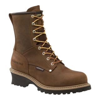 Carolina Waterproof Logger Boot   8in., Brown, Size 9, Model# CA8821