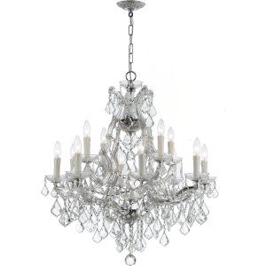 Crystorama Lighting CRY 4412 CH CL S Maria Theresa Chandelier Swarovski Elements