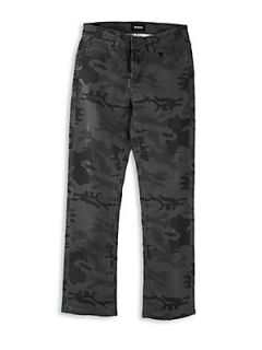 Hudson Girls Boys Camo Camp Jeans   Army Grey