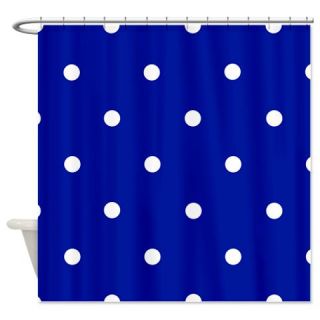  Royal Blue Dots Shower Curtain  Use code FREECART at Checkout