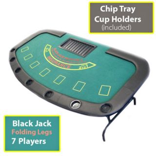 Trademark Global Inc Professional Blackjack Table with Folding Legs   10 21TABLE