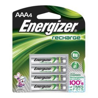 Energizer Recharge AAA Nickel Metal Hydride Batteries 4 Count   (NH12BP 4)