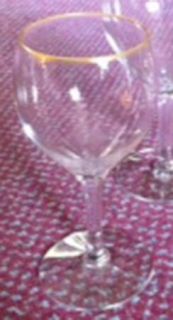 Seneca Chantilly Wine Glass   Stem #1962,         Gold Trim
