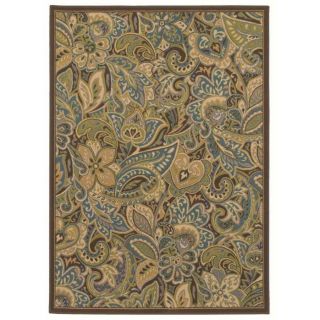 Shaw Living India Teal Blue Accent Rug (2 X 3)