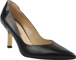 Womens J. Renee Adan   Black Kidskin/Patent Leather High Heels