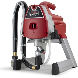 Titan Advantage 100 Airless Sprayer(refurbished) (Red/silver25 foot hose1/2 HP, 0.29 GPMMax tip size is 0.015Rugged stand mountDimensions 18 inches high x 15 inches wide x 15 inches longMaterials Metal, plasticModel 0552077TThis high quality item has b