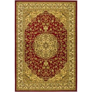 Lyndhurst Collection Red/ Ivory Rug (6 X 9)