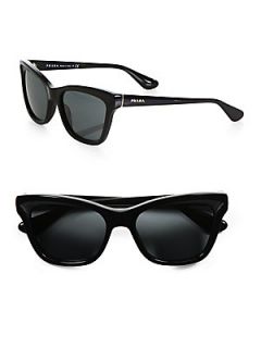 Prada Square Cats Eye Sunglasses   Black
