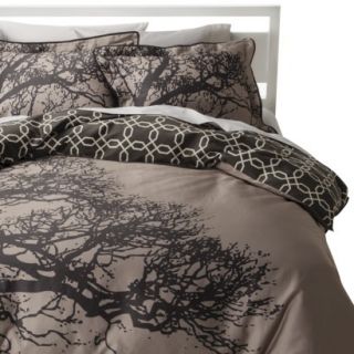 Room 365 Tree Silhouette Reversible Duvet Cover Cover Set   Gray (Twin)