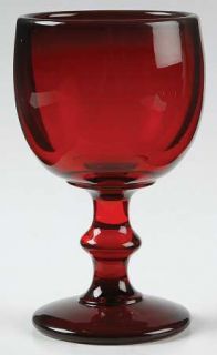 Imperial Glass Ohio Hoffman House Ruby Water Goblet   Stem #46, All Ruby, Wafer