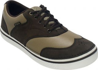 Mens Crocs Preston Golf   Espresso/Khaki Lace Up Shoes
