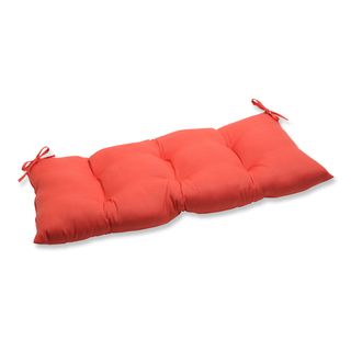 Pillow Perfect Outdoor Coral Wrought Iron Loveseat Cushion (CoralClosure Sewn Seam ClosureEdging Knife EdgeUV Protection Yes Weather Resistant Yes Care instructions Spot Clean or Hand Wash Fabric with Mild Detergent. Dimensions 44 inch Length x 18.5