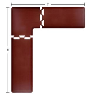 Wellness Mats L Series Puzzle Piece Collection w/ Non Slip Top & Bottom, 8x7x2 ft, Burgundy