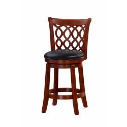 Allison Cherry Finish 24 inch Swivel Counter Stool