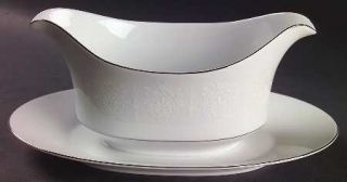 Crown Empire Princess Gravy Boat with Attached Underplate, Fine China Dinnerware