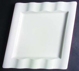 Villeroy & Boch Innova Dinner Plate, Fine China Dinnerware   All White, Wavy Rim