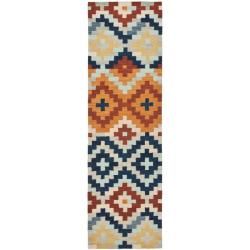 Hand hooked Chelsea Southwest Multicolor Wool Runner (26 X 6)