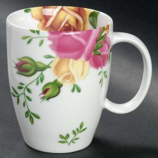 Royal Albert Country Rose Mug, Fine China Dinnerware   Large Yellow & Pink Roses
