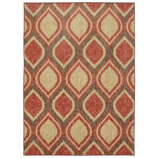 Modern Ogee Dusty Rose Rug (5 X 7)