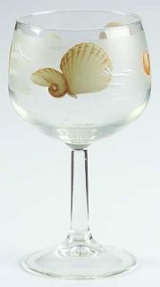 Noritake Seaview Glassware Goblet, Fine China Dinnerware   Primastone, Seashells