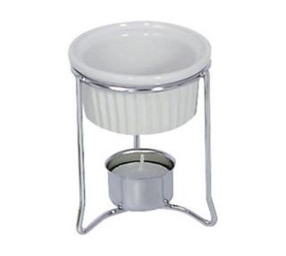 Browne Foodservice Butter Warmer, with Ceramic Pot, Chrome Plated