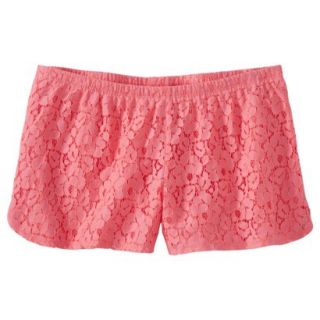 Xhilaration Juniors Lace Shorts   Primo Pink L(11 13)