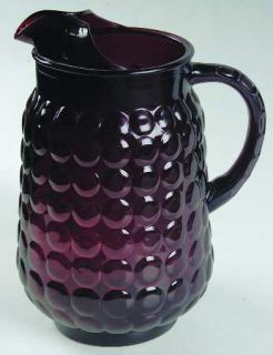 Anchor Hocking Bubble Ruby 64 Oz Ice Lip Pitcher   Ruby Red            Glassware