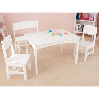 KidKraft Nantucket Table with Bench & Two Chairs Multicolor   26110